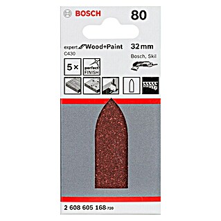 Bosch Expert Schuurpapier C430 for Wood and Paint (Korreling: 80, 5 st.)