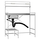 Komplettspüle Ben (113 x 56 cm, Weiß) | BAUHAUS