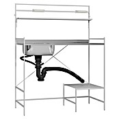 Komplettspüle Ben (113 x 56 cm, Weiß) | BAUHAUS