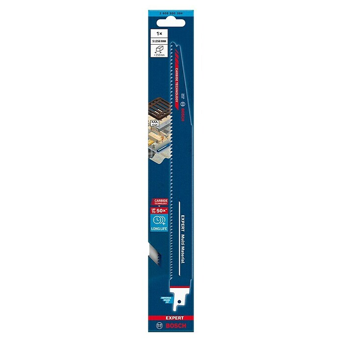 Bosch Expert Reciprozaagblad S 1256 XHM (S-schacht, Werklengte: 250 mm) | BAUHAUS