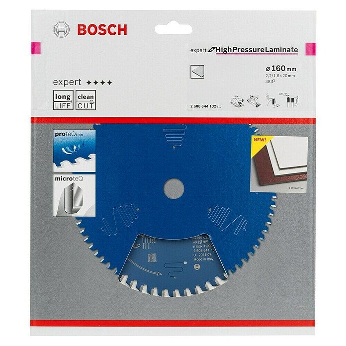 Bosch Expert Cirkelzaagblad for High Pressure Laminate (160 mm, Boorgat: 20 mm, 48 st.) | BAUHAUS