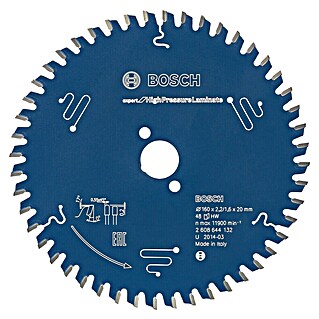 Bosch Expert Cirkelzaagblad for High Pressure Laminate (160 mm, Boorgat: 20 mm, 48 st.)