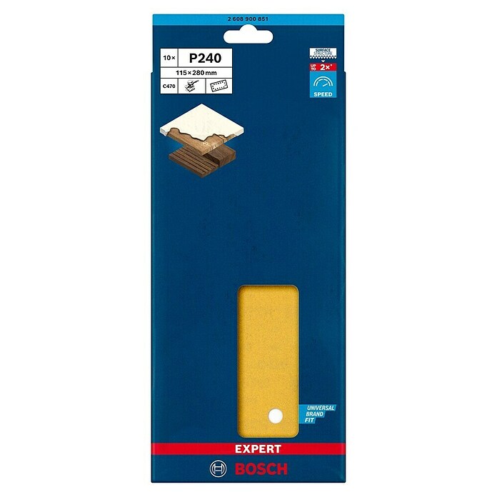 Bosch Expert Schuurpapier C470 (Korreling: 240, 10 st., b x l: 115 x 280 mm) | BAUHAUS