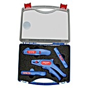 Weicon Set Profi-Starter mit Kabelmesser, Abisolierzange, Rundkabel-, Coax-Stripper (Blau, Rot) | BAUHAUS