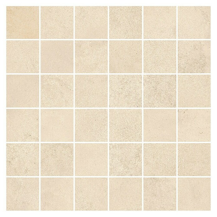 Queens Mosaikfliese 5 x 5 (29,8 x 29,8 cm, Beige, Matt) | BAUHAUS