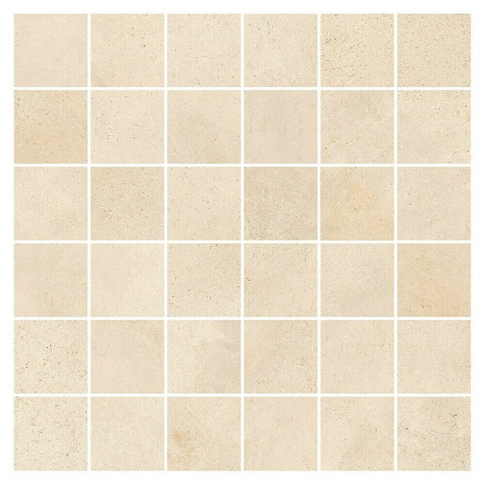 Queens Mosaikfliese 5 x 5 (29,8 x 29,8 cm, Beige, Matt) | BAUHAUS