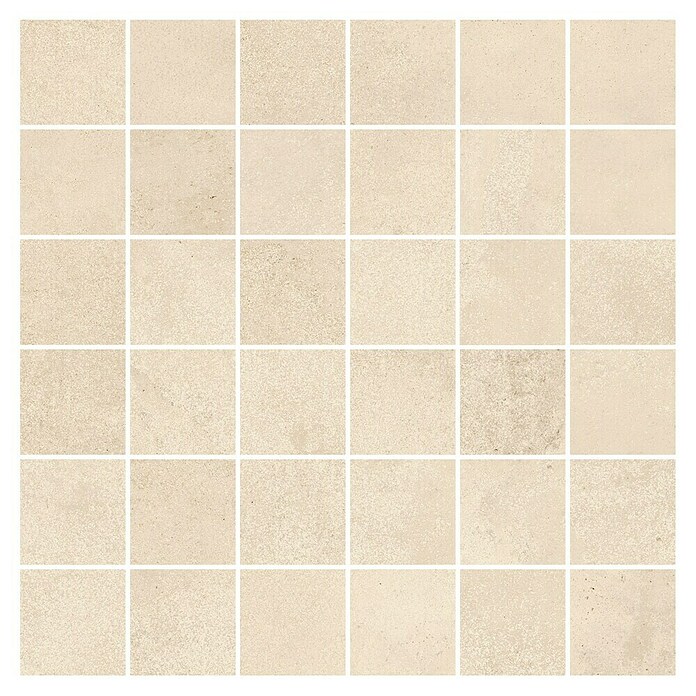 Queens Mosaikfliese 5 x 5 (29,8 x 29,8 cm, Beige, Matt) | BAUHAUS