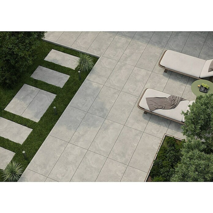 Queens Terrassenfliese (59,3 x 119,3 x 2 cm, Grau, Matt) | BAUHAUS