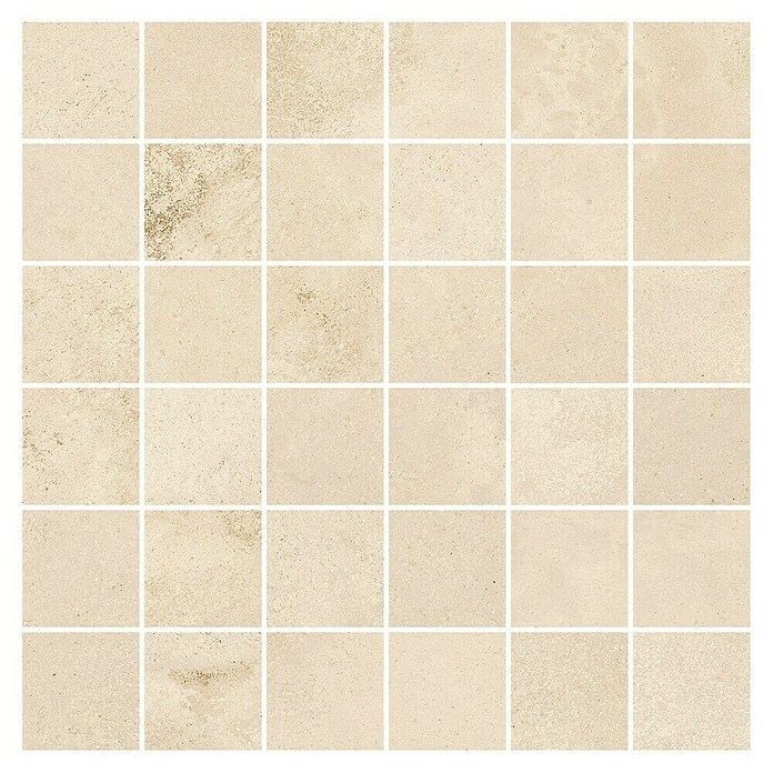 Queens Mosaikfliese 5 x 5 (29,8 x 29,8 cm, Beige, Matt) | BAUHAUS