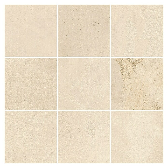 Queens Mosaikfliese 5 x 5 (29,8 x 29,8 cm, Beige, Matt) | BAUHAUS