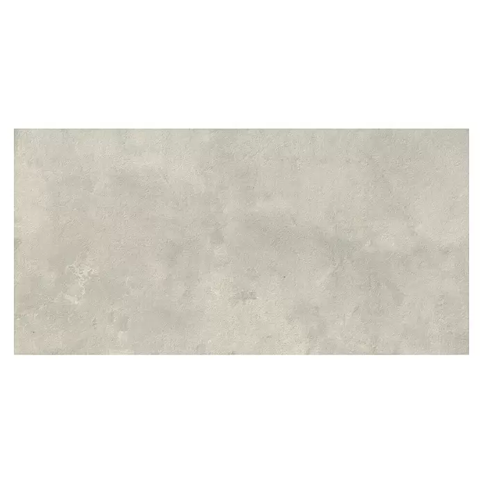 Queens Terrassenfliese - 59,3 x 119,3 x 2 cm, Weiß, Matt - Hellgraue, betonähnliche Strukturfläche.