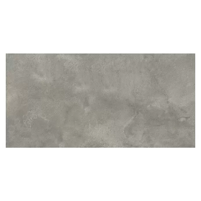 Queens Terrassenfliese - 59,3 x 119,3 x 2 cm, Grau, Matt - Grau-beigefarbene Betonoptikfliese mit dezenter, abgenutzter Textur.