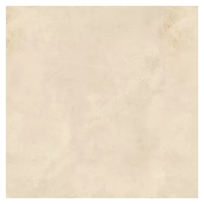 Queens Feinsteinzeugfliese - 119,8 x 119,8 cm, Beige, Matt - Helle beigefarbene, texturierte Oberfläche mit subtilen, natursteinähnlichen Variationen und dunklerer Äderung.