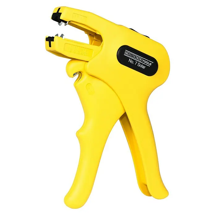 Weicon Kabelentmanteler Abisolierzange No. 7 Solar - 1,5 mm² - 10 mm², Gelb - Weicon Tools No. 7 Solar Abisolierzange in Gelb. Zum präzisen Abisolieren von Kabeln, speziell für Solaranwendungen.