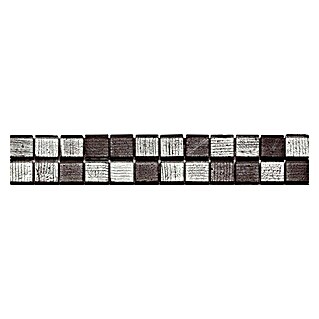Fliesenbordüre Lightstone Silverblack (29,8 x 4,8 cm, Silber/Schwarz, Glänzend)