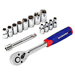Juego de insertos para llaves de vaso Workpro (⅜″, 12 pzs.)