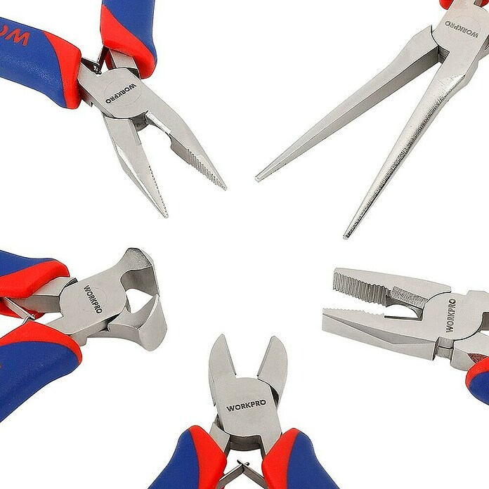 Juego de alicates Workpro (5 pzs.) | BAUHAUS