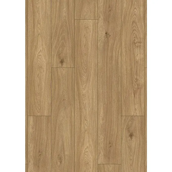 MyStyle MyArt Laminat - Buckingham Oak, Landhausdiele, 2.003 x 245 x 12 mm - Ansicht von hellem Eichenlaminatboden. Das Laminat hat eine natürliche Holzmaserung und eine warme Farbe.
