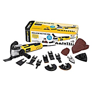 PowerPlus Multiherramienta POWX1347MC + 36 accesorios (300 W, Número de oscilaciones marcha en vacío: 44.000 /min)