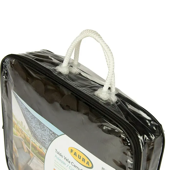 Faura Toldo vela Camuflaje - L x An: 3 x 4 m, Negro - Lona parasol "Faura" empaquetada de poliéster/lona. El embalaje es transparente con cremallera y asa negras.