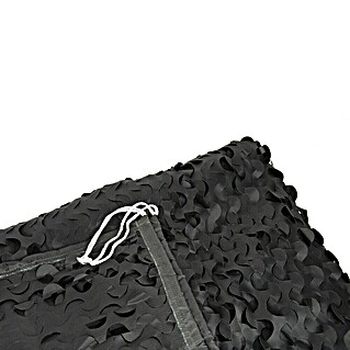 Toldo vela Camuflaje (L x An: 3 x 4 m, Negro)