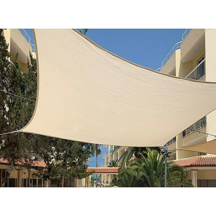 Faura Toldo vela PES (L x An: 5 x 5 m, Beige, Cuadrado) | BAUHAUS