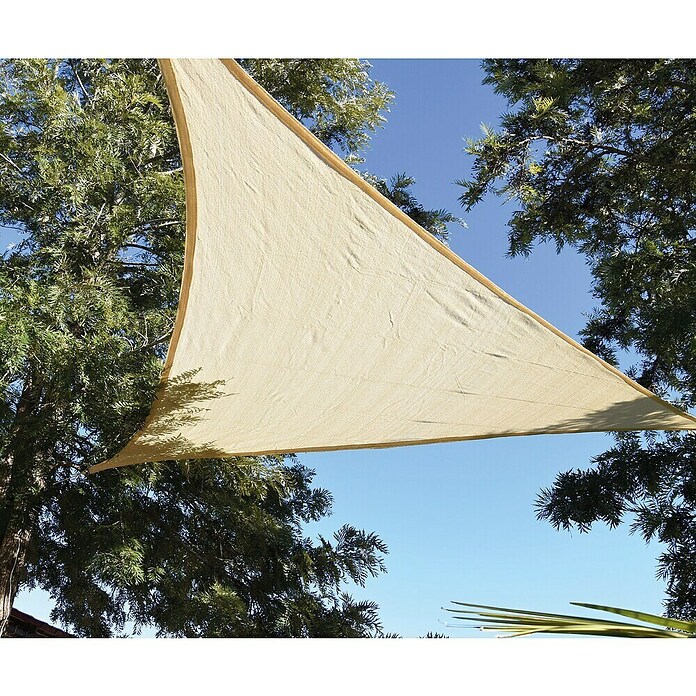 Faura Toldo vela HDPE (L x An: 3,6 x 3,6 m, Beige, Triangular) | BAUHAUS