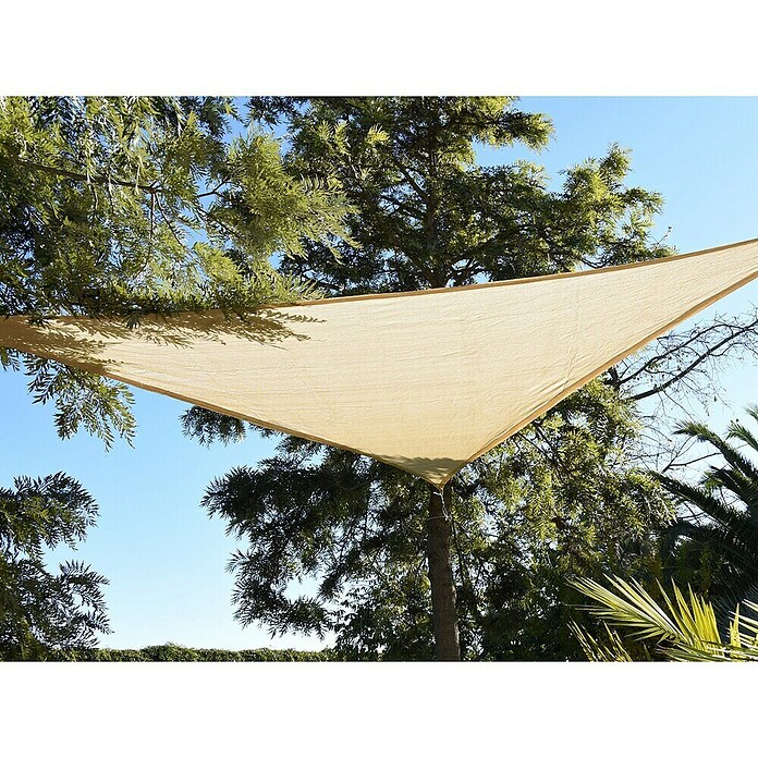 Faura Toldo vela HDPE (L x An: 3,6 x 3,6 m, Beige, Triangular) | BAUHAUS