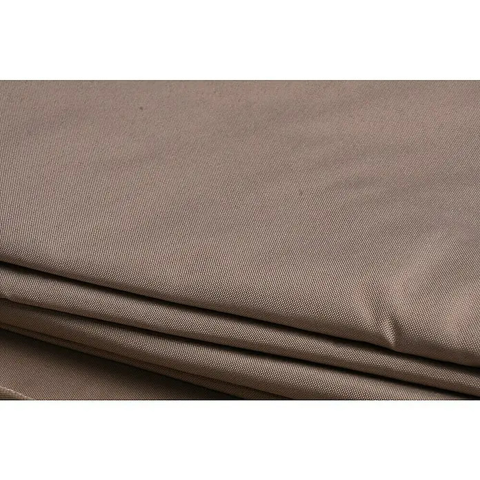 Faura Toldo vela PES - L x An: 3,6 x 3,6 m, Arena, Triangular - Primer plano de un tejido resistente para exteriores plegado en un tono marrón cálido, ideal para aplicaciones duraderas.