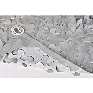 Toldo vela Camuflaje (L x An: 3 x 4 m, Blanco/Gris)