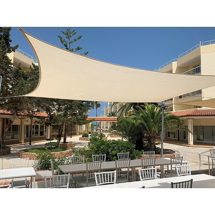Faura Toldo vela PES (L x An: 6 x 4 m, Beige, Rectangular) | BAUHAUS