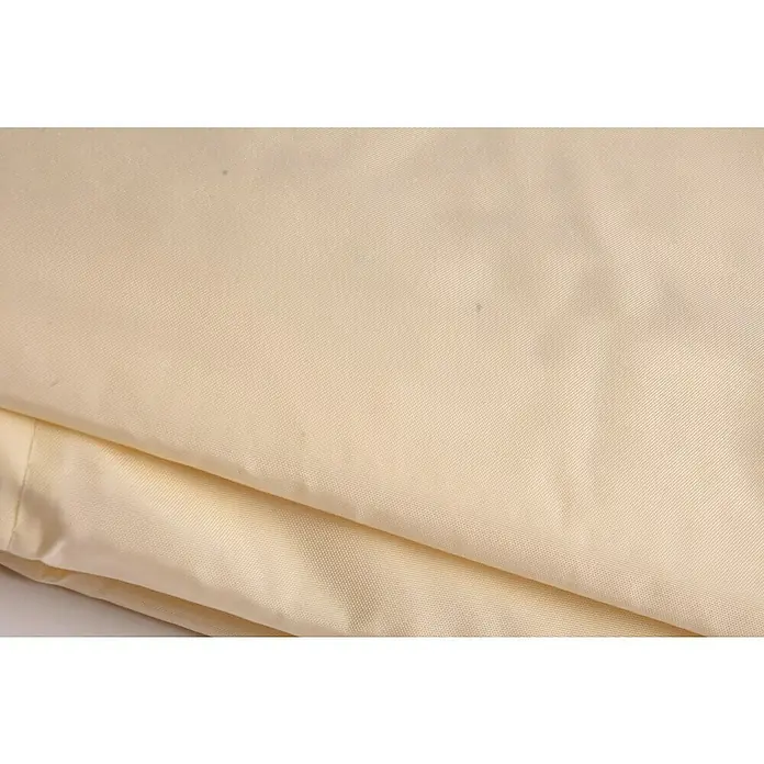 Faura Toldo vela PES - L x An: 5 x 5 m, Beige, Cuadrado - Primer plano de tela beige con textura diagonal. La superficie de la tela revela detalles finos y sutiles variaciones de color.