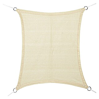 Toldo vela HDPE (L x An: 4 x 3 m, Beige, Rectangular)