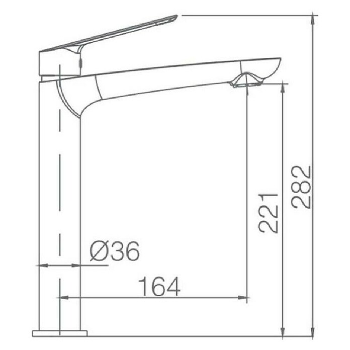 Imex Luxor Grifo de lavabo alto (Blanco, Mate)
