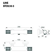 Imex Line Grifo con termostato (Ancho: 29,5 cm, Gris/champán) | BAUHAUS