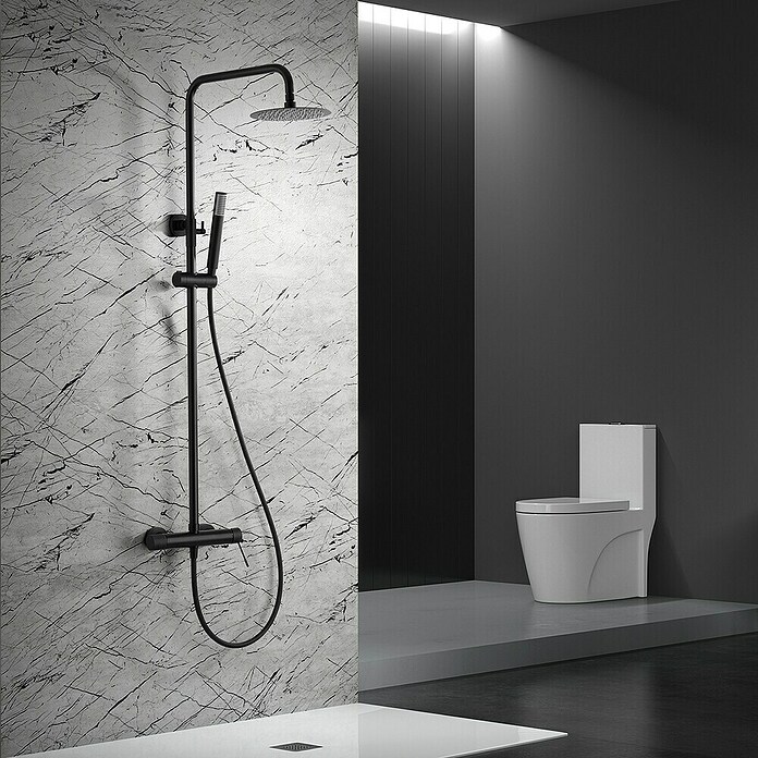 Imex Line Sistema de ducha (Con grifo monomando, Negro) | BAUHAUS