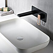 Imex Suecia Grifo de lavabo empotrado (Negro/Oro rosa)