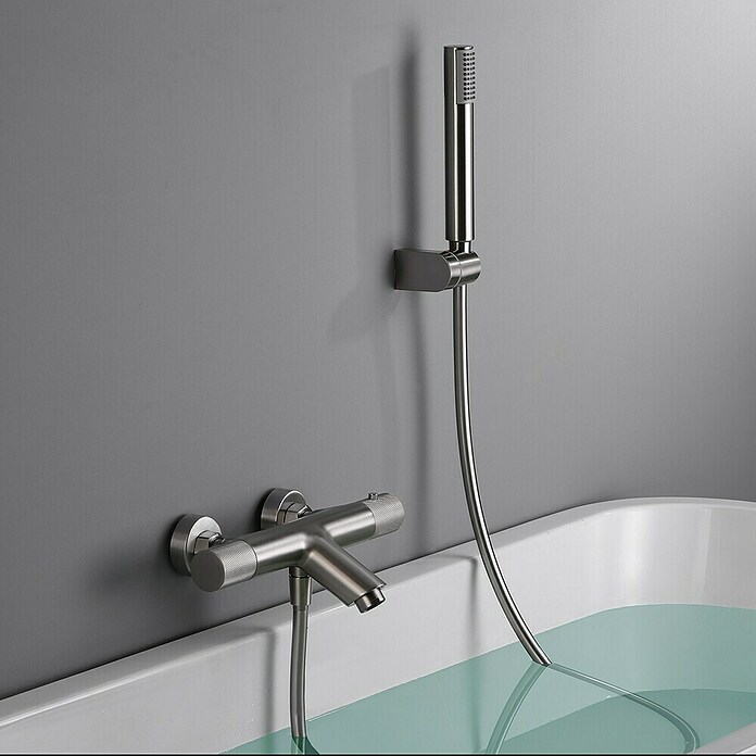 Imex Line Grifo termostático de bañera (Níquel) | BAUHAUS