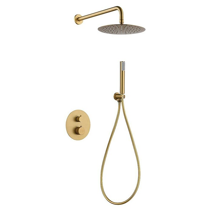 Imex Line Sistema de ducha empotrado (Cartucho del termostato, Oro) | BAUHAUS