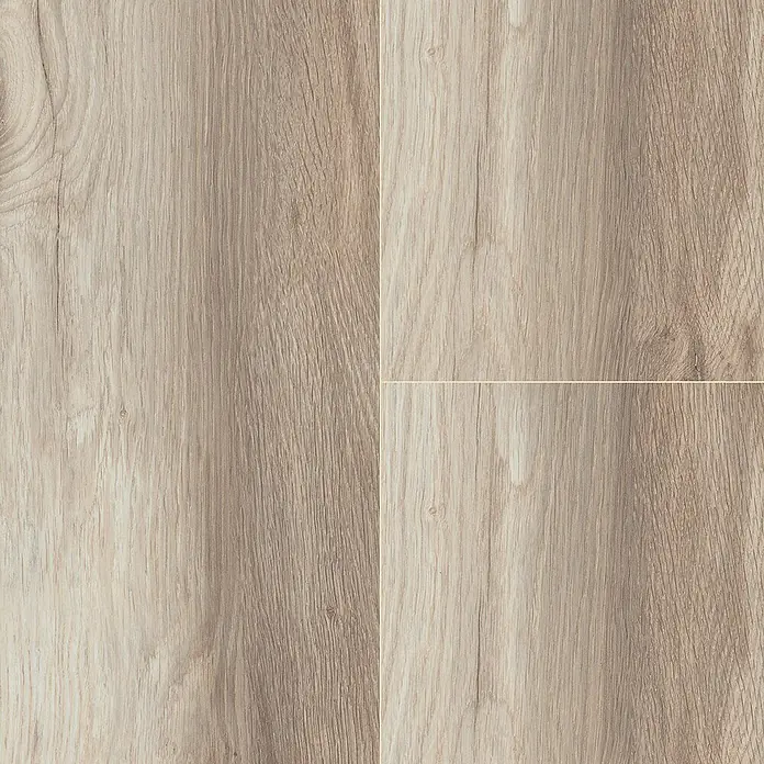 MyStyle MyArt Laminat - Wilderness Oak, Landhausdiele, 2.003 x 245 x 12 mm - Nahaufnahme von hellem Holzfußboden, der eine natürliche Maserung und subtile Farbvariationen aufweist. Perfekt für moderne Innenräume.