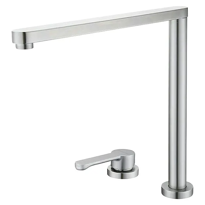 Grifo de cocina escamoteable Magic - Inox, Satinado - Grifo moderno de níquel cepillado con un diseño elegante y sobrio. Ideal para cualquier baño o cocina contemporáneos.