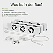 SpeedComfort Heizkörperventilator Trio-Set (L x H: 34 x 2,5 cm, Weiß, 3 Stk.) | BAUHAUS