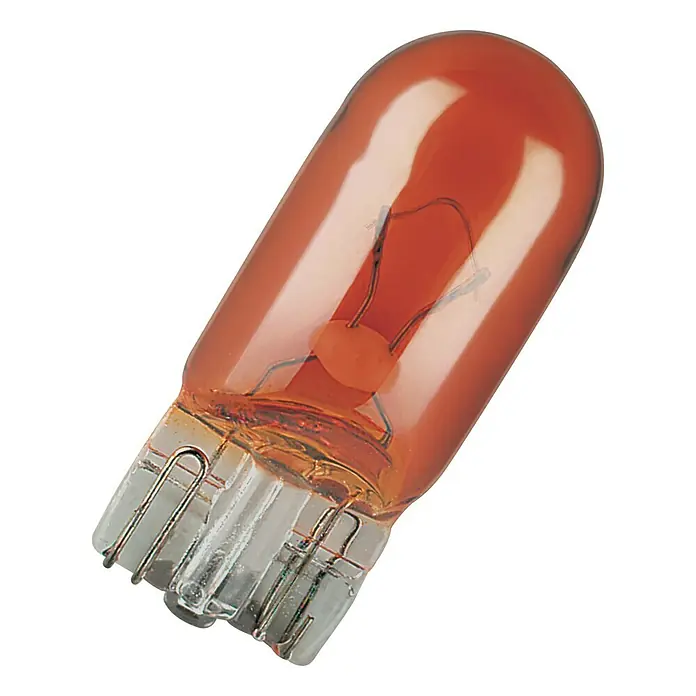 Osram Blinklicht-Lampen - WY5W, 2 Stk. - Orangefarbene T10-Glühbirne für Kfz-Beleuchtung. Ideal für Blinker und andere Signalleuchten am Fahrzeug.