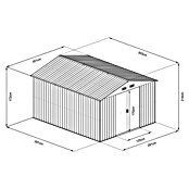 Floraworld Gerätehaus (Außenmaß inkl. Dachüberstand (B x T): 301 x 303 cm, Stahl) | BAUHAUS