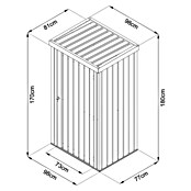 Floraworld Geräteschrank (81 x 81 x 180 cm, Stahl, Anthrazit) | BAUHAUS