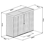 Floraworld Geräteschrank (226 x 81 x 181 cm, Stahl, Anthrazit) | BAUHAUS