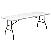 Mesa plegable Every (L x An x Al: 200 x 74 x 74 cm, Acero/HDPE, Blanco roto, Abatible) | BAUHAUS