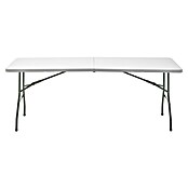 Mesa plegable Every (L x An x Al: 200 x 74 x 74 cm, Acero/HDPE, Blanco roto, Abatible) | BAUHAUS