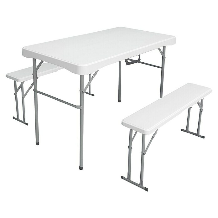Set de muebles de jardín Every (3 pzs., Polietileno de alta densidad (HDPE), Blanco) | BAUHAUS