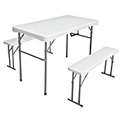 Set de muebles de jardín Every (3 pzs., Polietileno de alta densidad (HDPE), Blanco) | BAUHAUS